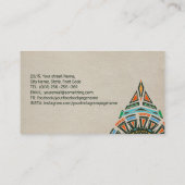 Ethnisch handGezeichnet Ornament Visitenkarte (Rückseite)