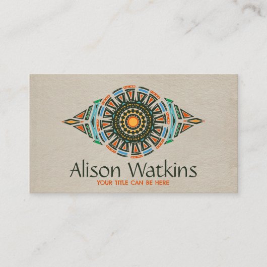 Ethnisch handGezeichnet Ornament Visitenkarte (Vorderseite)