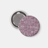 Ethnisch handgezeichnetes Muster: Vintager Stil Magnet (Vorderseite/Rückseite)