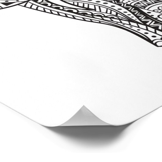 Ethnisch-indischer Elefant 2 Poster (Ecke)