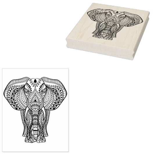 Ethnisch-indischer Elefant Gummistempel (Stempel)
