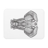 Ethnisch-indischer Elefant Magnet (Horizontal)