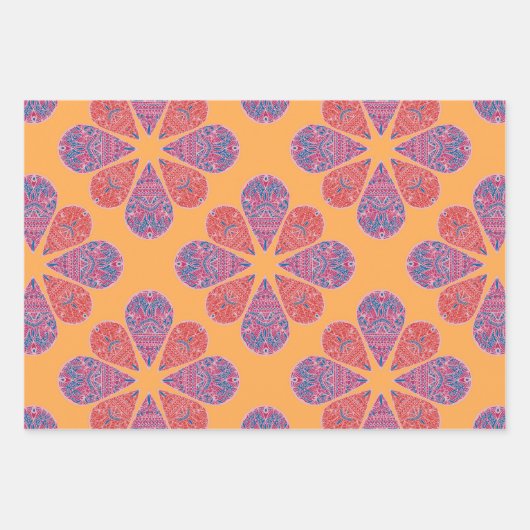 Ethnisch-indisches Muster Geschenkpapier Set (Vorderseite 3)