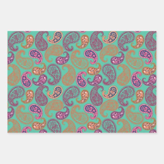 Ethnisch-indisches Muster Geschenkpapier Set (Vorderseite 2)