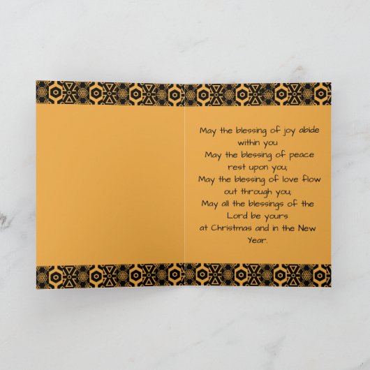 Ethnisch Inspirierte Muster Weihnachtskarte Karte (Innenseite)