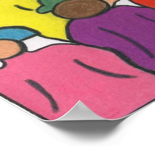 Ethnisch, interrassisch, multikulturell poster (Ecke)