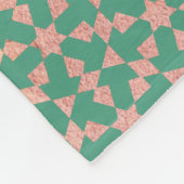 Ethnisch-marokkanisches geometrisches Mosaikmuster Fleecedecke (Ecke)