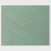 Ethnisch-marokkanisches geometrisches Mosaikmuster Geschenkpapier (Flach)