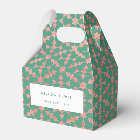 Ethnisch-marokkanisches geometrisches Mosaikmuster Geschenkschachtel (Vorderseite)