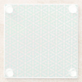 Ethnisch-marokkanisches geometrisches Mosaikmuster Glasuntersetzer (Rückseite)