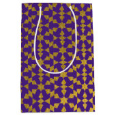Ethnisch-marokkanisches geometrisches Mosaikmuster Mittlere Geschenktüte (Vorderseite)