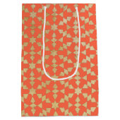 Ethnisch-marokkanisches geometrisches Mosaikmuster Mittlere Geschenktüte (Rückseite)