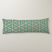 Ethnisch-marokkanisches geometrisches Mosaikmuster Seitenschläferkissen (Rückseite)