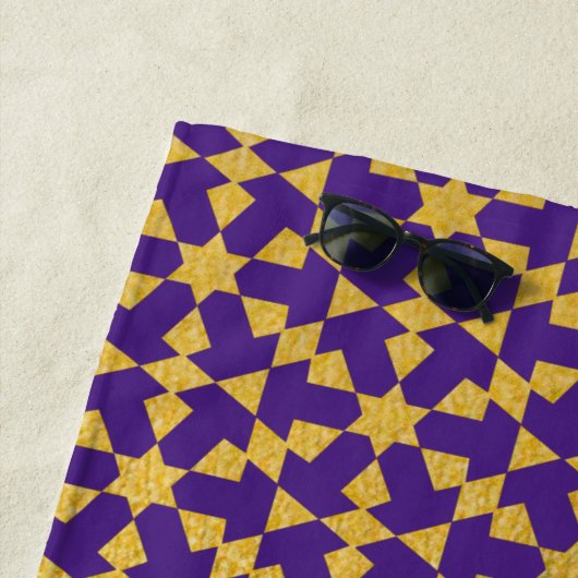 Ethnisch-marokkanisches geometrisches Mosaikmuster Strandtuch (Beispiel)