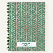 Ethnisch-marokkanisches geometrisches Mosaikrezept Notizblock (Vorderseite)