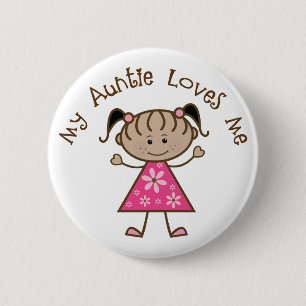 Ethnisch meine Tante Loves Me Gift Button