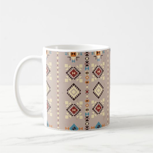 Ethnisch: nahtloses Stammesmuster Kaffeetasse (Links)