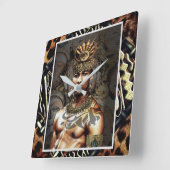 ethnisch quadratische wanduhr (Winkel)