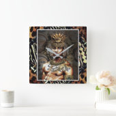 ethnisch quadratische wanduhr (Zuhause)