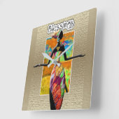 ethnisch quadratische wanduhr (Winkel)