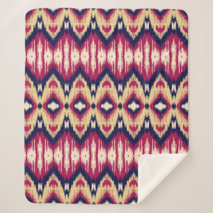 Ethnisch rosa blaue Kat Zickzack Muster Hintergrun Sherpadecke