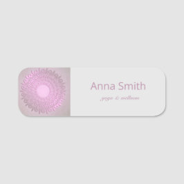 Ethnisch-rosa Gradient Mandala Namensschild