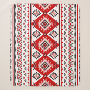 Ethnisch Schwarz Weiß Rot, Ukrainische Motive. Sherpadecke
