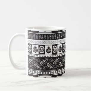 Ethnisch Schwarz-weiß: Zeitloses Muster Kaffeetasse