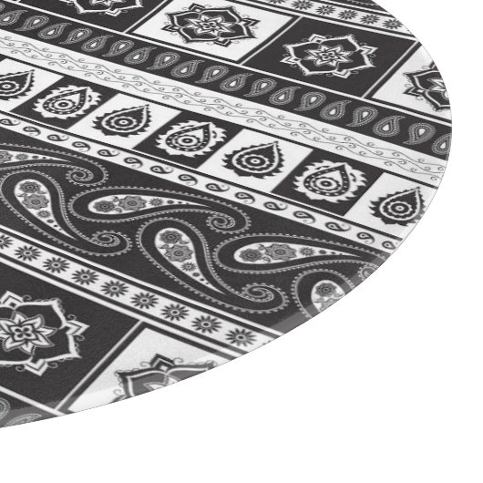 Ethnisch Schwarz-weiß: Zeitloses Muster Schneidebrett (Ecke)