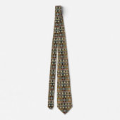 Ethnisch-südwestgeometrisches Muster Neck Tie Krawatte (Rückseite)
