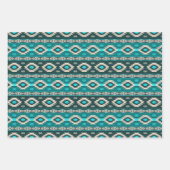 Ethnisch-südwestliches geometrisches Muster Geschenkpapier Set (Vorderseite 2)