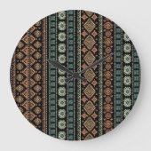 Ethnisch-Vintages Geschäftsmodell Große Wanduhr (Vorderseite)