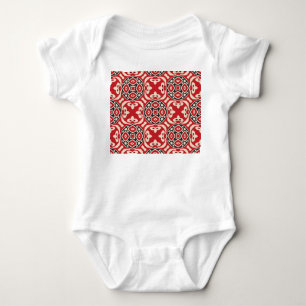 Ethnische Abstrakte festliche Vintage Ornamente Baby Strampler