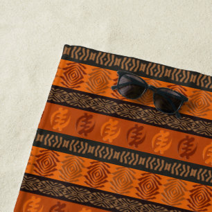 Ethnische Afrikaner Adinkra Symbole Strandtuch