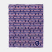 Ethnische afrikanische geometrische Streifen Fleecedecke (Vorderseite)