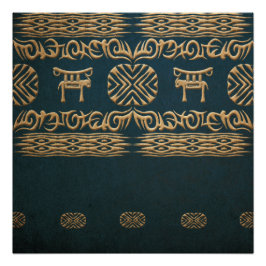 Ethnische afrikanische Stammesgrunge-Textur. Poster