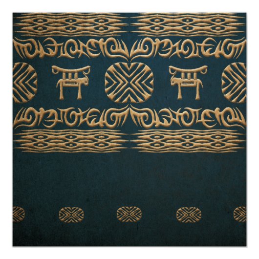 Ethnische afrikanische Stammesgrunge-Textur. Poster (Vorderseite)