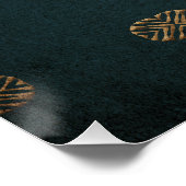 Ethnische afrikanische Stammesgrunge-Textur. Poster (Ecke)