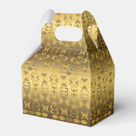 Ethnische afrikanische Stammesmuster Adinkra-Symbo Geschenkschachtel