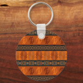 Ethnische afrikanische Stammesmuster.Adinkra-Symbo Schlüsselanhänger (Vorderseite)