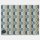 ethnische afrikanische Stammesmuster.monogramm. Fl Fleecedecke (Vorderseite (Horizontal))