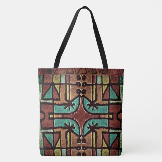 Ethnische afrikanische Tribal Geometric-Muster-Tas Tasche (Vorderseite)