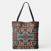 Ethnische afrikanische Tribal Geometric-Muster-Tas Tasche (Rückseite)
