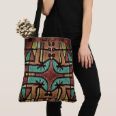Ethnische afrikanische Tribal Geometric-Muster-Tas Tasche (Von Nahem)