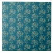 Ethnische Art Blumenc$mini-druck Beige auf Fliese (Vorderseite)