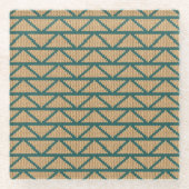 Ethnische Art gestricktes Muster Glasuntersetzer (Vorderseite)