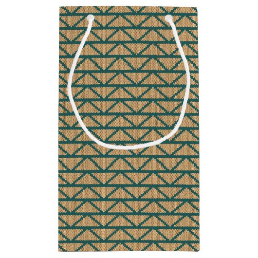 Ethnische Art gestricktes Muster Kleine Geschenktüte (Rückseite)