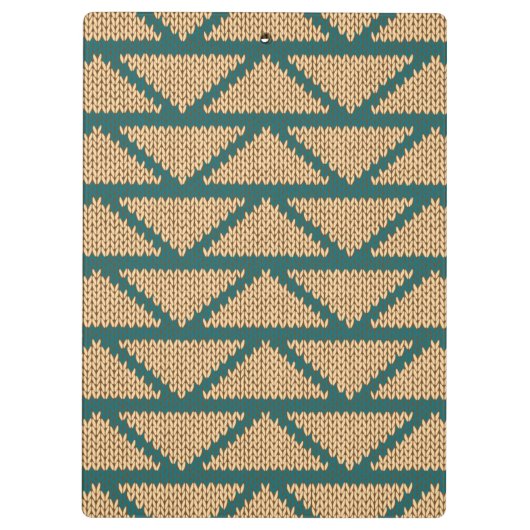 Ethnische Art gestricktes Muster Klemmbrett (Rückseite)