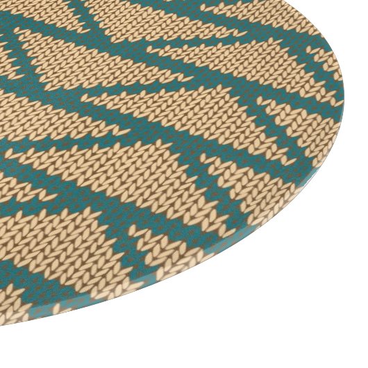 Ethnische Art gestricktes Muster Schneidebrett (Ecke)