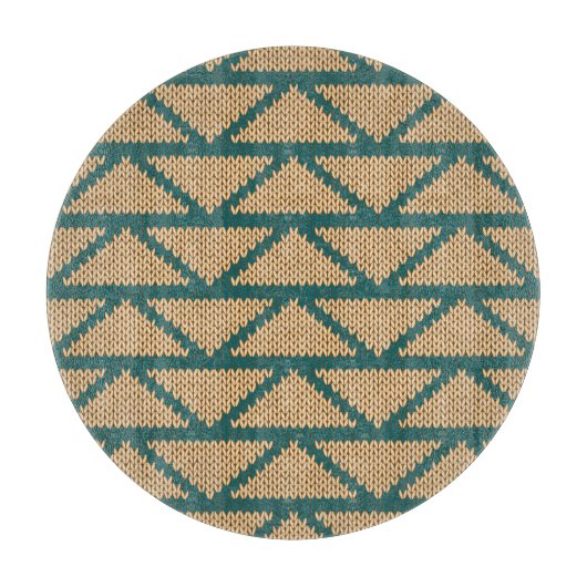 Ethnische Art gestricktes Muster Schneidebrett (Vorderseite)